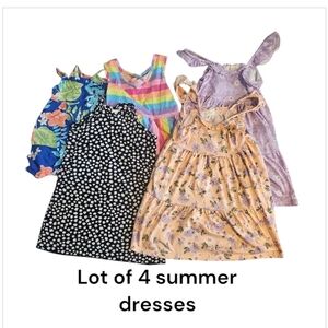 5 Colorful Kids Summer Dress Set